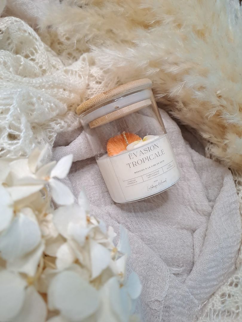 Petite bougie - Evasion tropicale (Monoï clémentine)